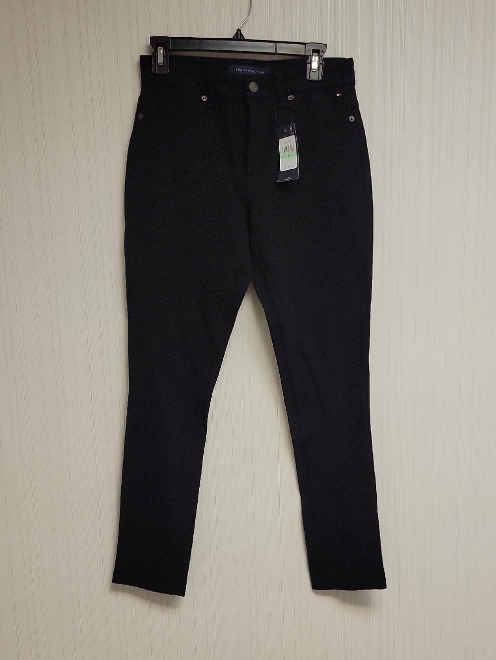 Tommy Hilfiger Black Women's 5 Pocket Ponte Pants. Sz 8 New Business Work Coach